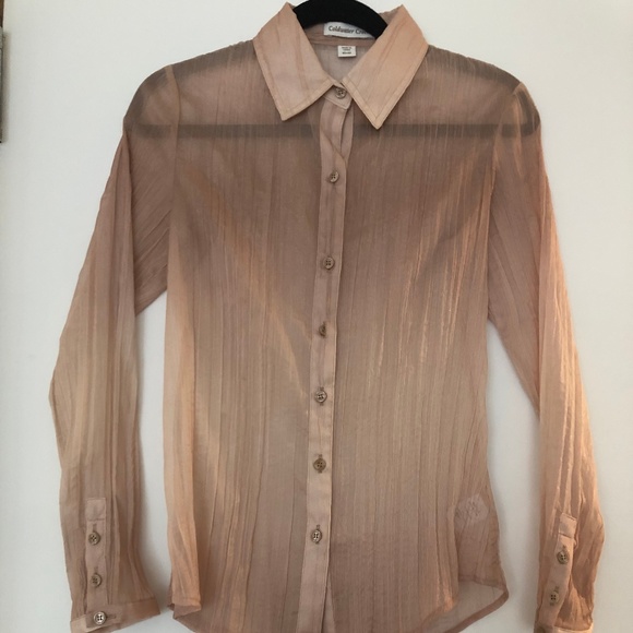 Coldwater Creek Tops - Cold Water Creek Champagne Blouse